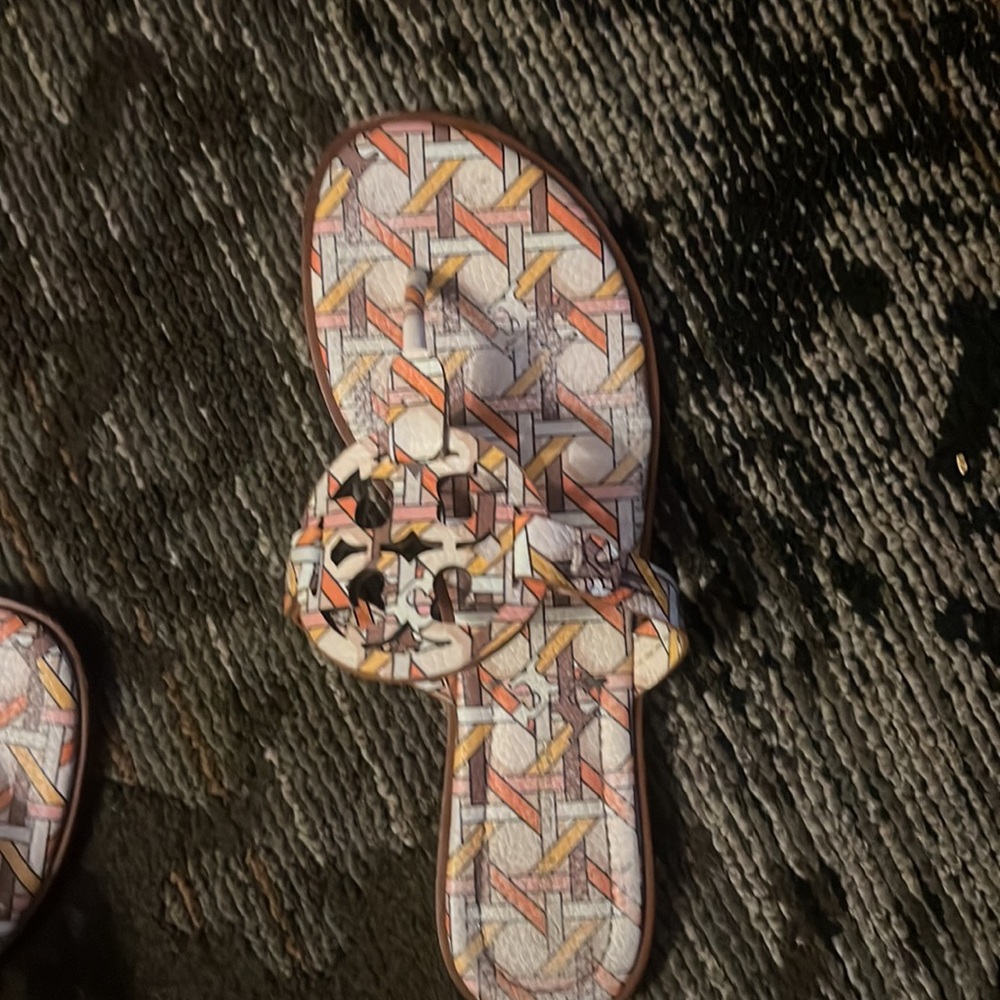 Multi Color Tory Burch Slides Worn 3 Times - image 3